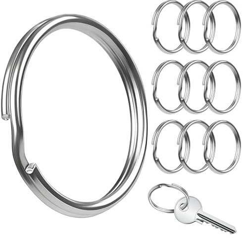 100 Pièces Anneau Porte Clé en Acier Inoxydable, Anneaux Ronds,30mm | Anneau de Porte-Cles Anneaux Porte Clef Boucle Porte Clé Anneau Inox Acier Inoxydable pour Tous Les Types de Clés,Bricolage