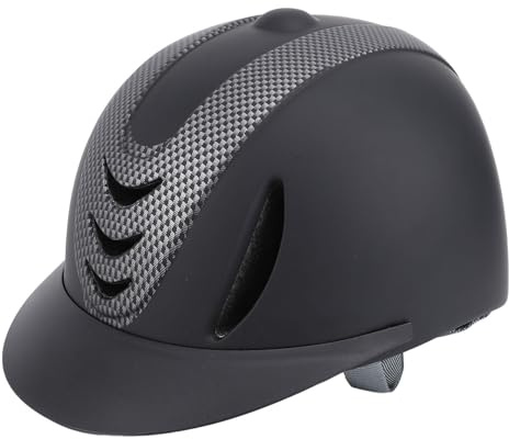 OEBUAFI Casco Equestre Leggero e Traspirante per Bambini, Misura Regolabile, Casco da Cavallo Ammortizzante per Bambini, Cappello da Equitazione per (M)