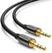 deleyCON 15m Jack Cable 3,5mm Cable AUX Cable de Audio Estéreo Jack Plug Recto para PC Portátil Teléfono Celular Smartphone Tablet Car HiFi Receptor - Negro