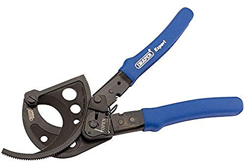 Draper 64329 Ratchet Action Cable Cutter (280mm) and Black 280 mm