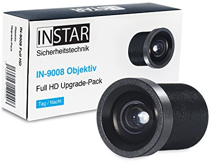 INSTAR 16mm Teleobjektiv für IN-9008 BZW. IN-9408 2K+ / IP Kamera/Überwachungskamera/Objektiv/mehr Details auf weitere Entfernung/Tele/S-Mount / M12xP0.5