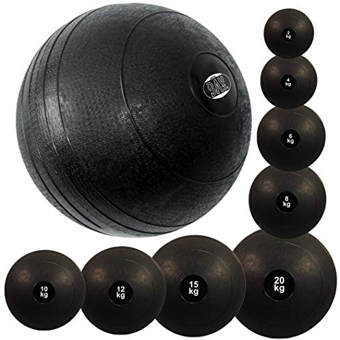 BAY® Slamball Medizinball Medizinbälle Gewichtsball Fitnessball Trainingsball Vollball Krafttraining Slam Ball Gummi Sand Sandfüllung (2 Kilo)