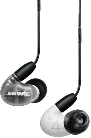 Shure AONIC 4 kabelgebundene Sound Isolating Ohrhörer, detailreicher Klang, Zweifach-Hybrid-Treiber, In-Ear, abnehmbares Kabel, hochwertig und robust, kompatibel mit Apple- und Android-Geräten – Weiß