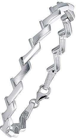 Vinani Armband klassisch mattiert glänzend 925 Sterling Silber Gliederarmband 2BAZ