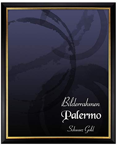 BIRAPA Palermo Goldener Bilderrahmen 50x70 cm Schwarz Gold, Antik Vintage