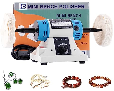 BAOSHISHAN Mini Bench Polisher Polishing Machine Lathe Sander Grinder Buffing Motor 1750-10000rpm 320W