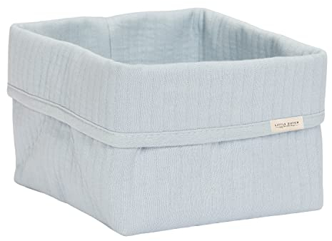 Little Dutch Wickeltischkörbchen Körbchen Korb Utensilo Organizer für den Wickeltisch Baby klein soft blau - Pure