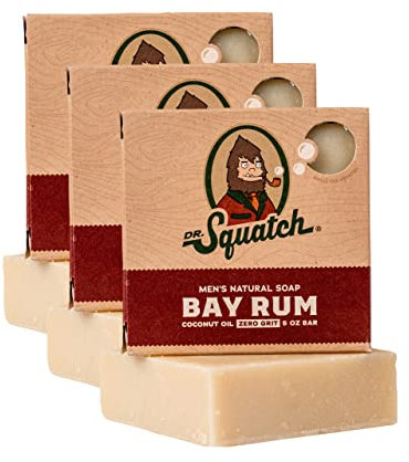 Dr. Squatch Natürliches Seifenstück für Männer, 3er Pack - Lorbeer-Rum