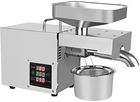 LMEIL Kitchen Oil Press Machine, 610W Oil Press Machine with LCD Touch Screen, Multifunctional Stainless Steel Oil Press, 304 Stainless Steel, Peanut Sunflower Walnut Beans Sesame Seeds
