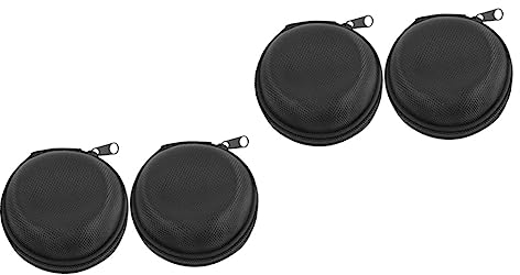 iplusmile 4 Stück Uhrenbox Uhrenverpackung Uhrenhaltergehäuse Einzelner Uhrenbeweger Einzelnes Uhrenetui Aus Leder Schwarzer Uhrenorganisator Klein Armbanduhr Eva Reisen Koffer Ohrringe