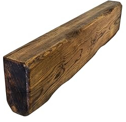 oakleys oak Genuine Solid Oak Beams for Fireplaces- Oak Floating Shelf for Home Decor- Rustic Shelves to Decorative Logs for Fireplace- Heavily Worked- Beam Size(120x20x10) Cm