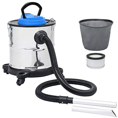 ADWOA Aspiradora de Cenizas Filtro HEPA 1200 W 20 L Acero Inoxidable Aspiradora Potente Aspiradora Seco Y Mojado