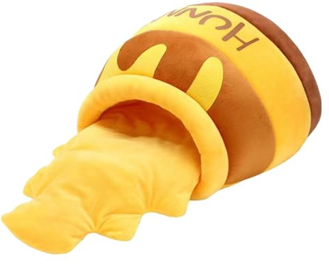 rockible Lit pour Chat, Grotte, lit Chaud pour Animaux de Compagnie, chenil antidérapant, Joli Coussin Amovible, Pot de Miel