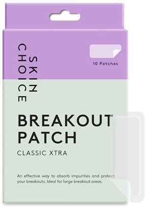 SKIN CHOICE Große Pickel Patches – Breakout Pimple Patches Classic Xtra – Pickelpatches Gesicht und Körper , Hydrokolloid Pickel Pflaster, Vegan, Tierversuchsfrei, Koreanische Hautpflege (10 Stück)