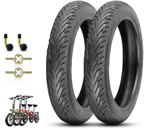 BaiWon 2er-Pack 14 Zoll Reifen 14 x 2,125 57-254 Reifen Elektro-Fahrradreifen 14x2.125 Reifen für Elektrofahrrad für Elektrofahrrad Elektrofahrzeug, 14 Zoll Tubeless Reifen