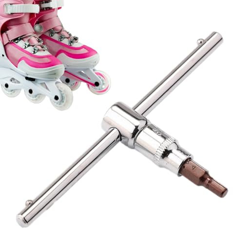 Rollschuh-Sechskantschlüssel, T-Knochen-Reparaturwerkzeug für Inline-Skates, verschleißfestes T-Form-Inline-Skate-Reparaturwerkzeug für Quad-Skates, Inline-Skates