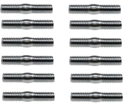 12x Auspuff Krümmer Stehbolzen M6 x 30mm passend für 50ccm und 70ccm Zylinder Roller Scooter Motorroller