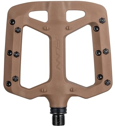 Funn Taipan MTB Flat Pedale Kunststoff, CrMo Achse | glasfaserverstärkt, 105 x 100 x 14 mm konkav, 6 wechselbare Alu-Pins pro Seite, ca. 380 g, für BMX und Gravel