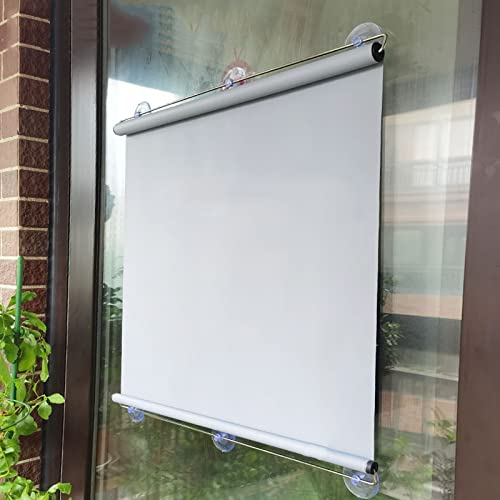 Agashi Saugnapf-Rollo, Einziehbarer Sonnenschutzvorhang, Balkon-Sonnenschutz Ohne Bohren, Sonnenschutz-Isolierungs-Schattenvorhang, Für Büroküche/113X150Cm/45X59In