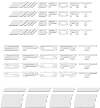 Flaconi 12PCS Auto Aufkleber,Sport-Logo-Emblem-Streifen,Felgenaufkleber Motorrad,Auto Zubehör,Reflektierende Aufkleber für Autofelgen,Felgenrandaufkleber Motorrad,Geeignet für PKW,LKW,SUV(Weiß)
