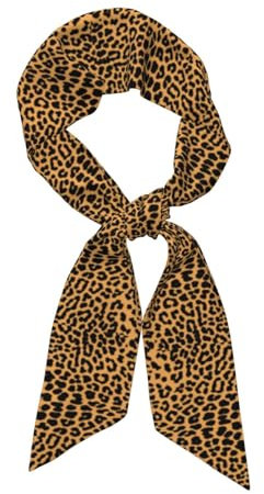 Leopardenmuster Bedruckt, Langer Seidenschal, Schal, Bekleidungszubehör, Bedruckter Polyesterschal, Bekleidungstaschenzubehör,3,1 x 46,9 Zoll