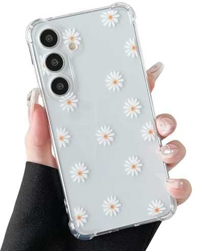 ZTOFERA for Samsung Galaxy A16 Case,Clear Floral Pattern,Daisy | Reinforced Corner Shockproof Protection,Soft Bumper,Slim Fit,Cute Girly Chic Flower Print,for Women Girls