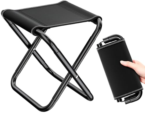 Guador Campinghocker Faltbar Campinghocker Tragbar Balkon Hocker Mini Camping Hocker Outdoor Angelhocker Mit Aufbewahrungstasche Für Subway Beach Garden Klapphocker Faltbar Gartenhocker (XL)