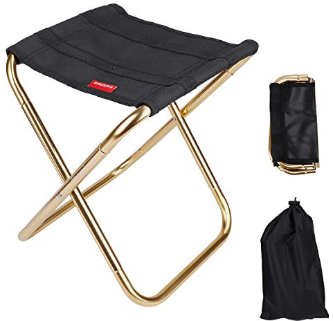 Yesaler Sgabello Pieghevole Portatile Mini Sedia Pieghevole Alluminio Sgabelli Oxford Outdoor Sedia per Pesca Campeggio Picnic Travel 24.5 * 22.5 * 27cm