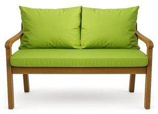 Setgarden® Coussin pour banc de jardin avec dossier – Set – Coussin double face pour balançoire et banc – Disponible en différentes couleurs et tailles (Limes, 130 x 60 x 50 cm)