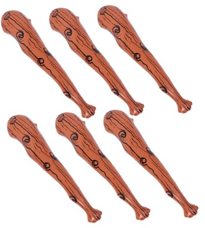 OFFIGAM 6stücke Aufblasbarer Baseballschläger Teiliges Cheer-Stick Für Partys Und Events Leicht Und Tragbar Einfache Inflation Zubehör Für Cosplay Und Thematische Dekoration