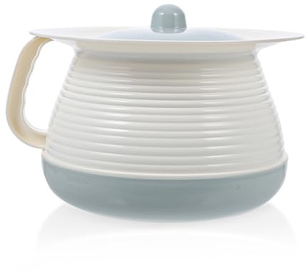 SOIMISS Orinal Portátil con Tapa para Ñiño y Niños, Pp Azul, Superficie Lisa, Fácil de Limpiar, Uso en Casa y Hospital