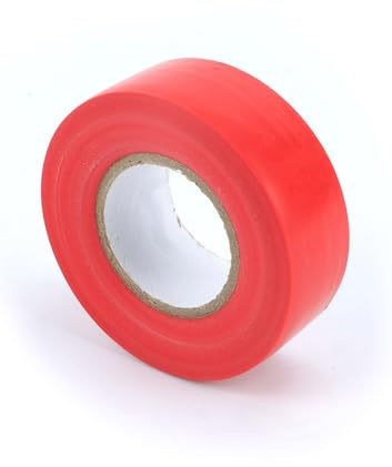 monkey ladder Cinta aislante - roja, 25mm x 25m, pack de 10 unidades, ideal para aislar y proteger cables, resistente y duradera.*