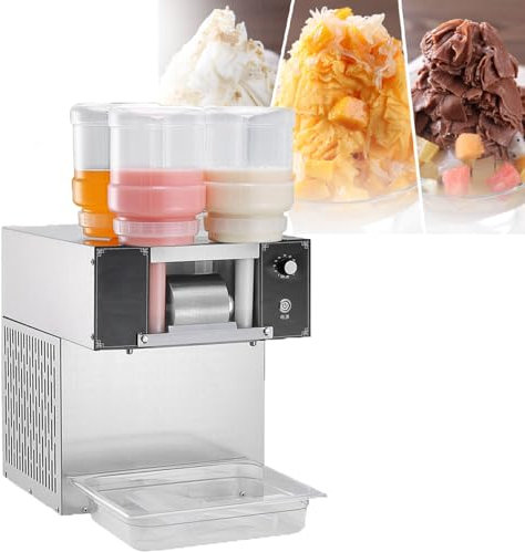 Machine à Glace PiléE éLectrique Automatique, Machine à Glace PiléE En Acier Inoxydable, Machine à Glace PiléE éLectrique, Machine à Smoothies, 120-150 Kg/Jour, Pour GranitéS Et Boissons,1200W