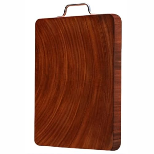 Planche à découper en bois massif pour la maison - Design adhésif épais - 30 x 20 x 4 cm - Indispensable pour la cuisine - Parfait pour hacher, trancher et préparer des aliments