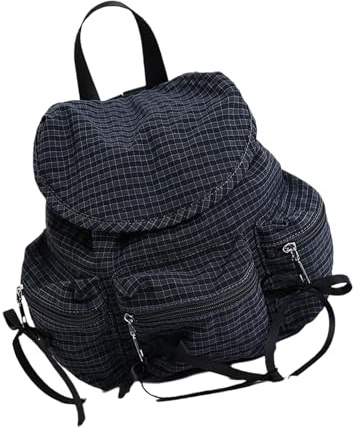 YAOGUI Zaini belli in stile giapponese casual zaini per studenti scuola retrò borsa da viaggio per plaid quotidiani borsa da viaggio zaino casual zaino semplice, Grigio scuro