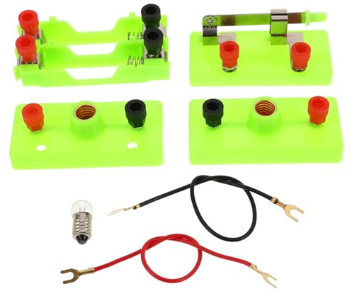 FRCOLOR Kit de Electricidad para Experimentos Stem Básico y Avanzado Juego Educativo de Física para Aprendizaje Escolar Desarrollo de Habilidades Científicas y Pensamiento Crítico