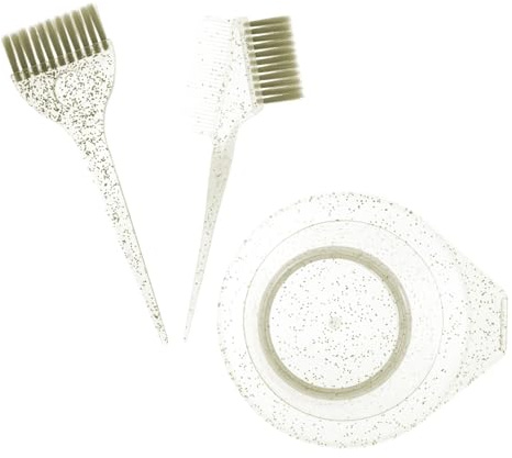 TOPPERFUN Pinceles y Cuenco para Teñir Cabello con Cerdas Suaves Bol para Tintes y Cremas Reutilizable y Fácil de Limpiar para Salones Profesionales y Doméstico