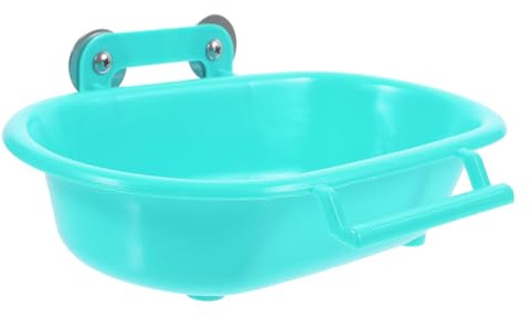 ibasenice Papageienbadewanne aus Pp-Material für Vogelkäfig Wiederverwendbare Badeschale Kompakte Badewanne für Wellensittiche und Andere Kleine Vögel Hängende Vogelbadewanne zum Baden