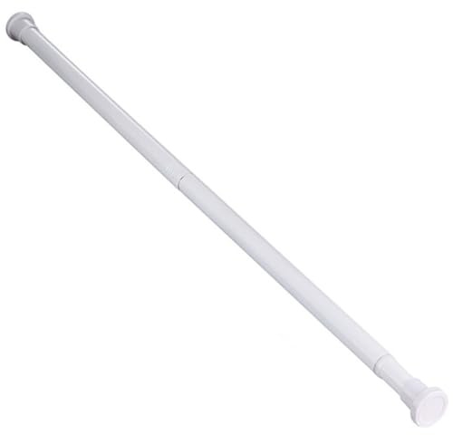 LIYIVNAA Expandable Shower Curtain Rod Adjustable Spring Tension Pole 31.5''-94.49'' Closet Wardrobe Clothes Hanging Rail for Bathroom, Windows, Bedroom, Kitchen, Balcony, No Drilling, White