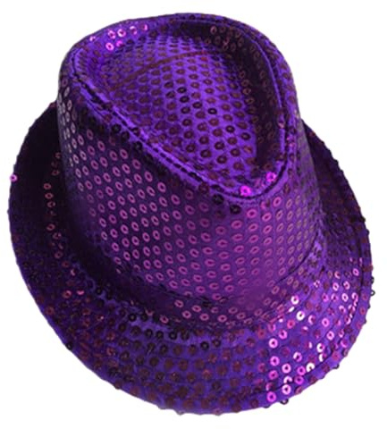 GWAWG paljetthatt, glitter jazzkepsar, disco hiphop paljett fin klänning, för möhippa natt bröllop Mardi Gras, retro 70 temadans