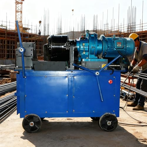 Filettatrice elettrica automatica per tondo per cemento armato - Macchina per sbucciare e laminare filetti con barre in acciaio nervato per connessioni in acciaio rinforzato