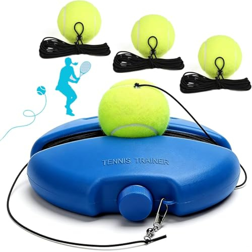 Premium Tennis Buddy, Tennis Trainer Rebound Ball Set with Base and Balls, Beginners Portable Self Practice, Tennis Ball Self Training Tool for All Ages