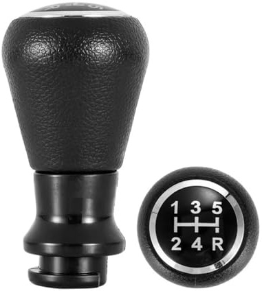 Rugnipw Pomos Palanca Cambios Para Peugeot 206 207 306 307 Piezas Motores Perilla Cambio Marchas 5 Velocidades Repuesto(Negro)