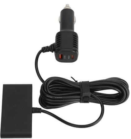 RASTKY Coche Efficientpe C con Encendedor de Cigarrillos, 4 Puertos USB y 2 Puertos, Salida de 3 A, Cable de 9,8 Pies, Carga Multidispositivo para Teléfonos y tabletas: Seguro