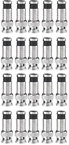 Tacdas 20 PC BNC Conectores de Compresion para Cable Coaxial RG59 Camara CCTV