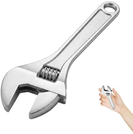 6-Inch Small Adjustable Spanner,Mini Wrench,Portable Hand Wrench Tools,Versatile Pocket Spanners Carbon Steel,Wide Hands Repair Tool,Durable Spanner for Mechanical,Bike,Auto,Hmoe Plumbing Maintenance