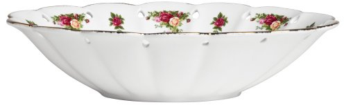 Royal Albert Old Country Roses Pierced Low Oval Bowl, 10-Inch