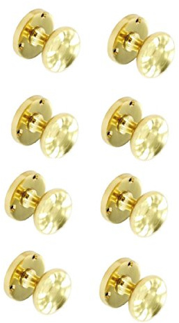 Pack of 8 - Pairs of Mortice Door Knob Internal Round Victorian Style Handle Brass