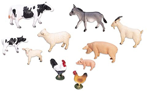 Betzold - Bauernhof-Tiere Set, 10-TLG - Spielfiguren Tierfiguren Kinder