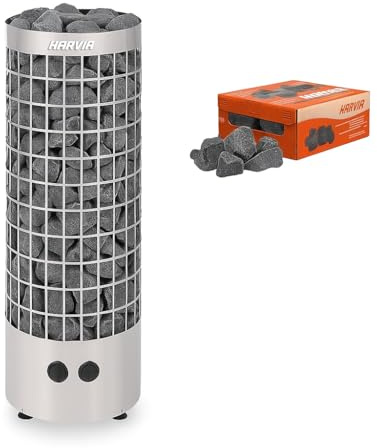 Harvia Saunaöfen Cilindro Pc90 9,0 Kw Mit Steuerung Inkl.80kg Saunasteine